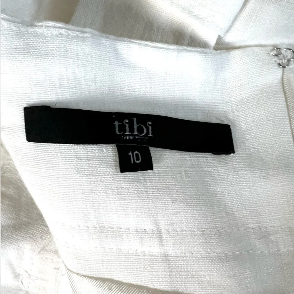 NWOT Tibi Linen Midi A-line Skirt with Belt - Picture 6 of 7